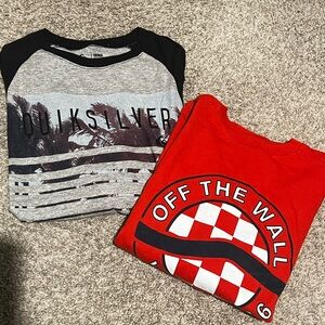 Long sleeve boys medium shirts